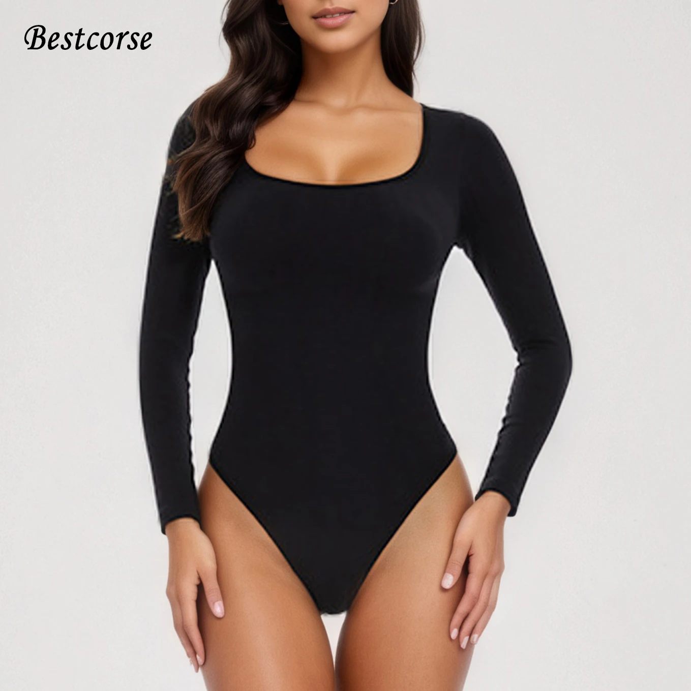 

Seamless Shapewear Bodysuit For Woman Plus Size Long Sleeves Body Shaper Bodysuit Slim Waist Tummy Control Slimming Body Suit