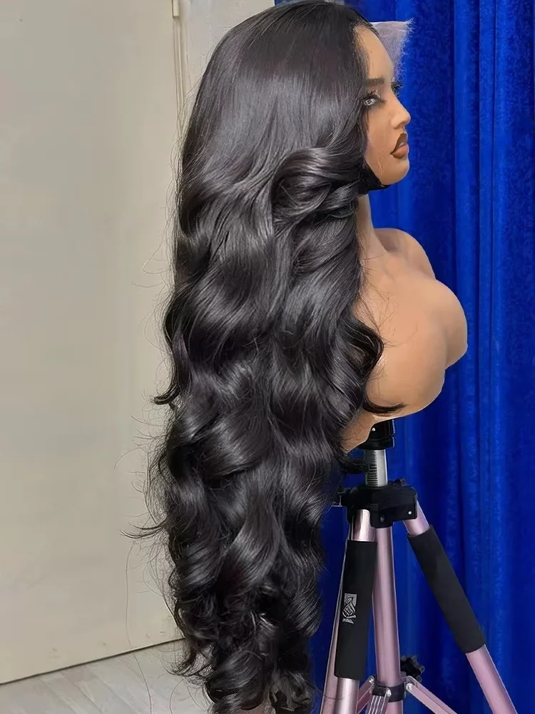 

Парик из натуральных волос Body Wave 250 плотности, 13x6 HD Lace Front, 30-40 дюймов, бразильские волнистые волосы, 13x4 прозрачный фронтальный парик Remy с кружевной основой