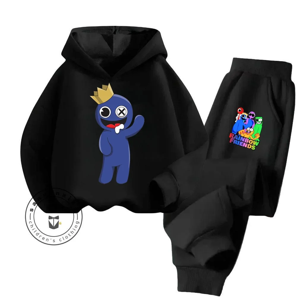 Fashion Cartoon Rainbow Friends Long Sleeve Sweatsuits Offer Both Style and Innovation Hoodie Set Suitable for Children Wear