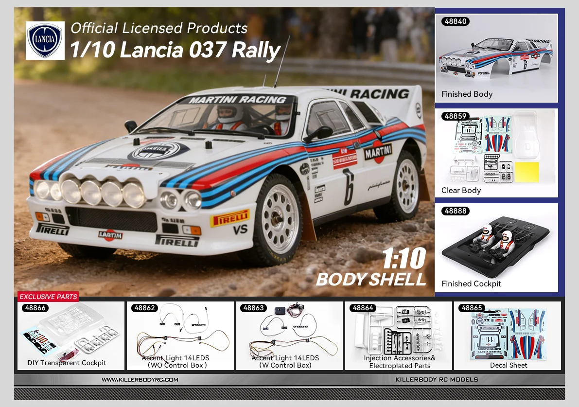 killerbody lancia 037 rally finished bodyshell