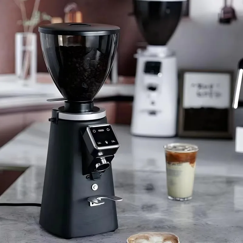 Automatic Portable 750g Electric Burr Coffee Grinder Visible Hopper Anti-Clumping Timer for  Hotels Outdoor French
