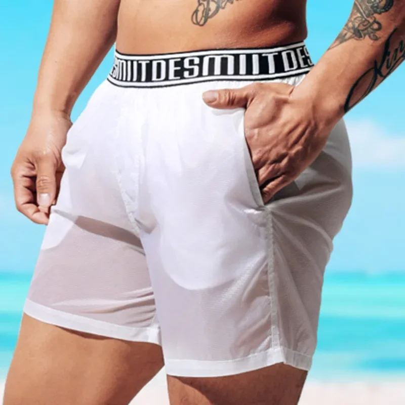 2020 Siêu Mỏng Mềm Mại Ban Quần Short Nam Đi Biển Thoáng Thoải Mái Boardshorts Lướt Bơi Mặc Short Nam Đồ Bơi Thân Cây không Có Lớp Lót