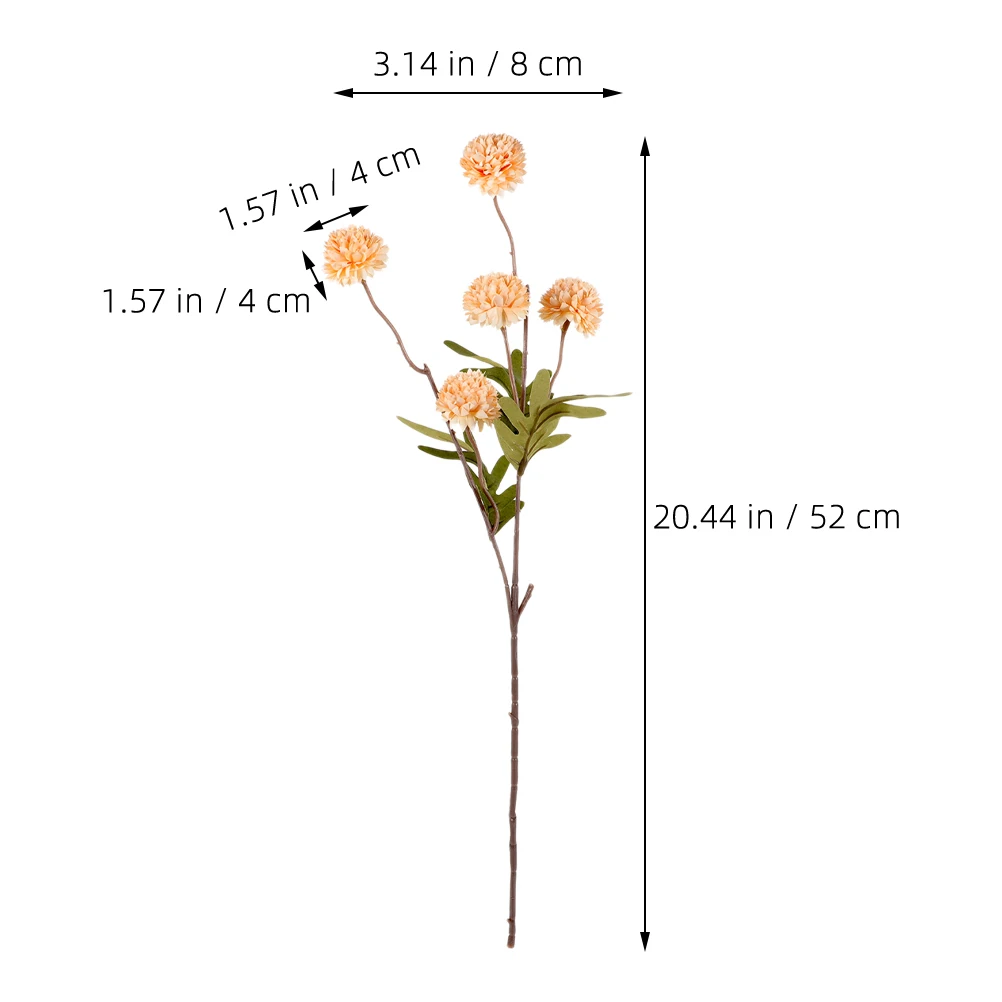 

3pcs Artificial Dandelion Lifelike Fake Faux Wedding Home Decor Diy Flower Arrangement Materials Plastic For Party Theme