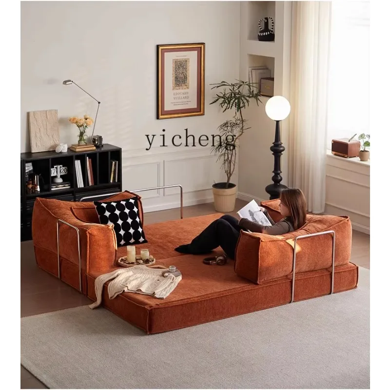LYY  antique sofa household small apartment module sofa living room folding removable and washable dual-purpose sofa bed