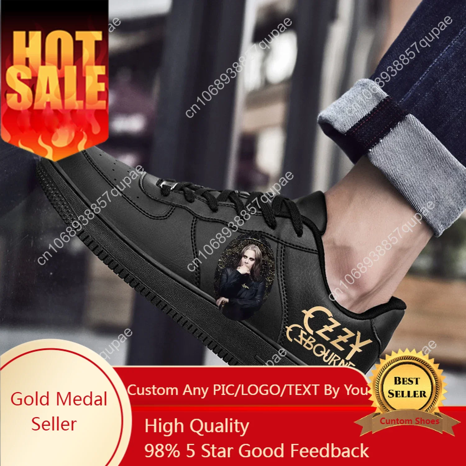 

Ozzy Metal Rock Singer Osbourne Shoes Air Basketball Men Women Running Sports Flats Force Sneakers Lace Up Mesh Custom Made Shoe