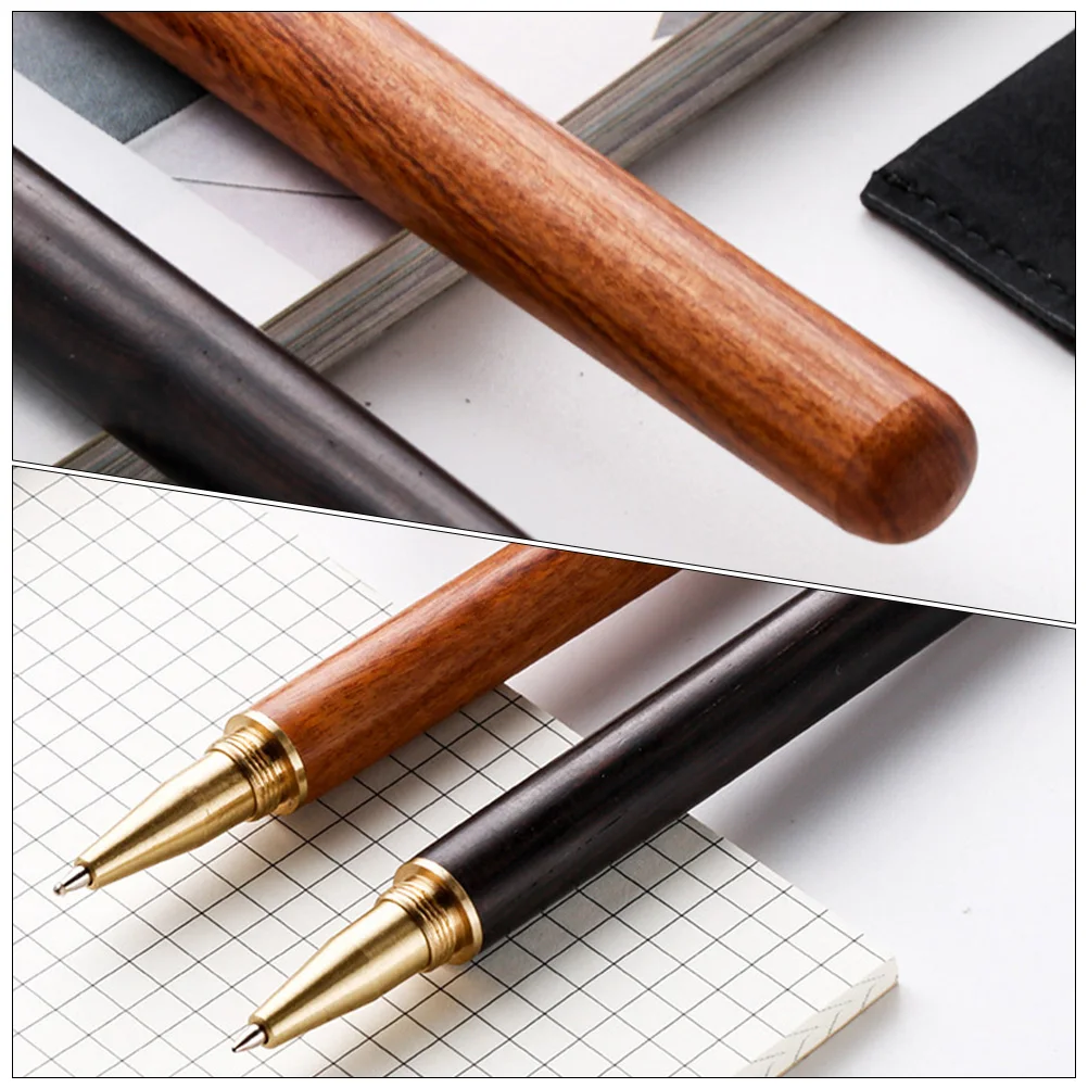 

2pcs Gel Smooth Writing Signature Pen Replaceable Portable Business Pen Office School Writing Instrument for Men