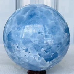 Natural Blue Celestite Crystal Sphere Quartz Ball Healing Meditation