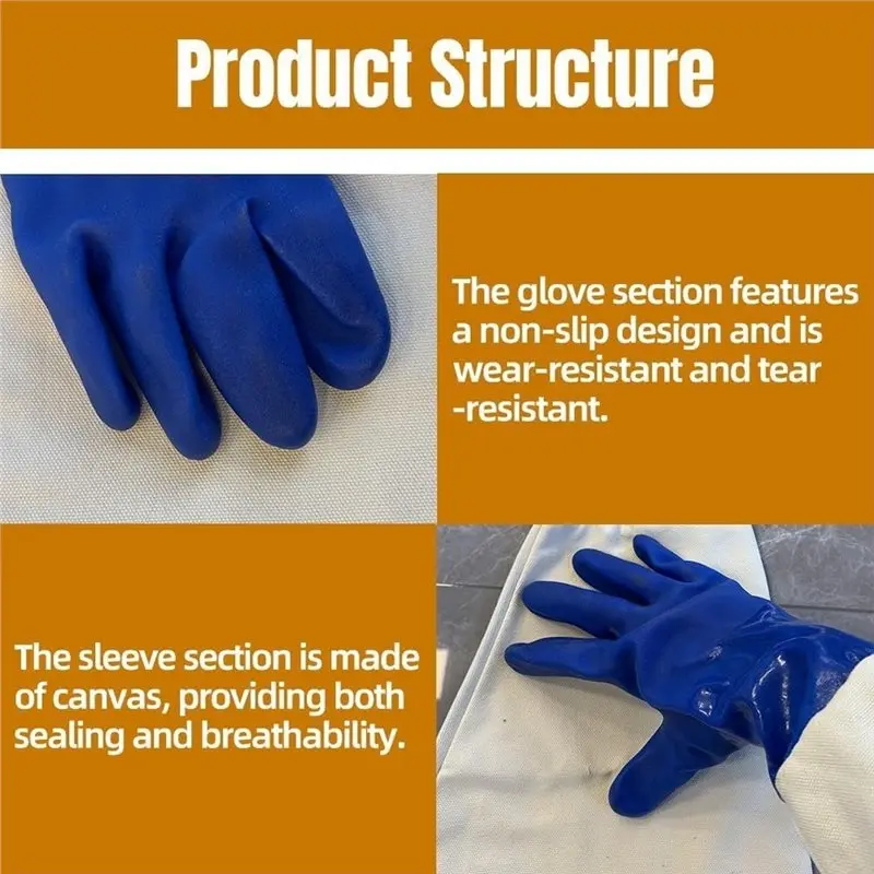ABZZ-Rubber Protective Gloves For Sandblasting 24.4