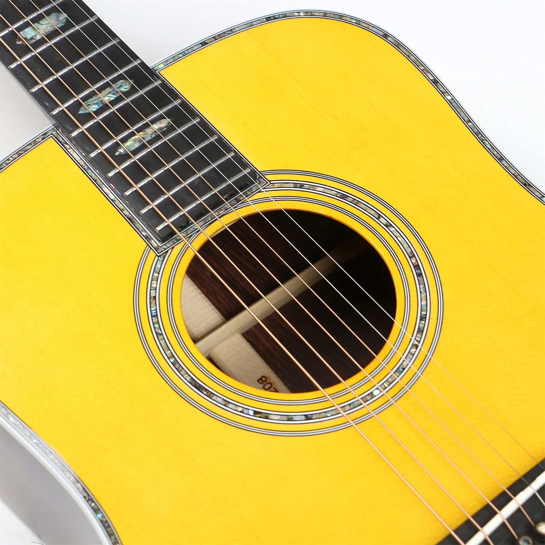 Guitarra acústica Sevillana todo de madera maciza de palisandro 41 Dreadnought 2208, gama alta