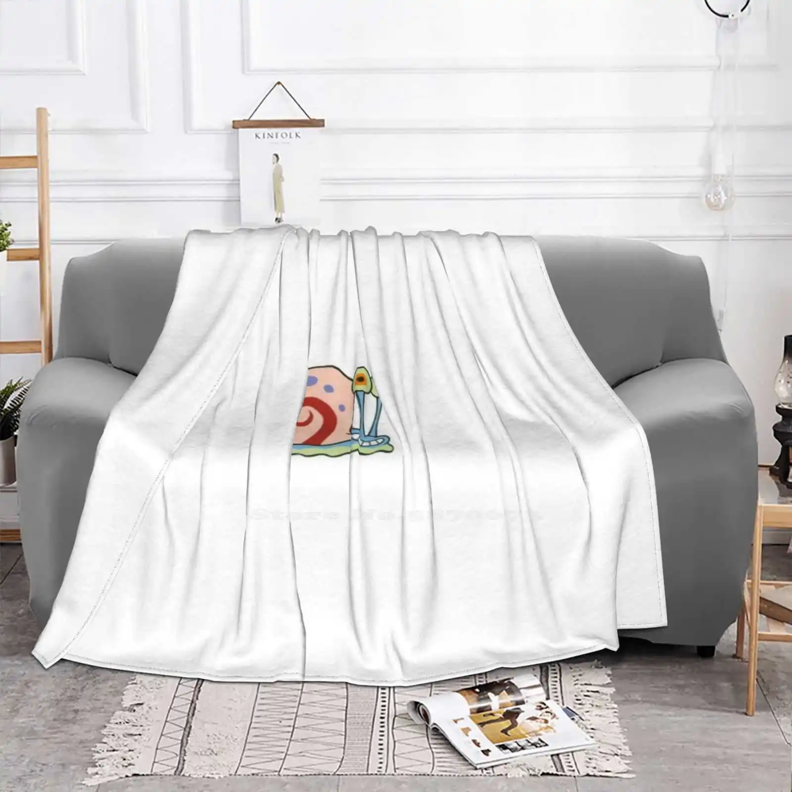 Gary The Snail , New Arrival Fashion Leisure Warm Flannel Blanket Tv Show Funny Haha Cartoon Nick Kids Top Selling Favorite