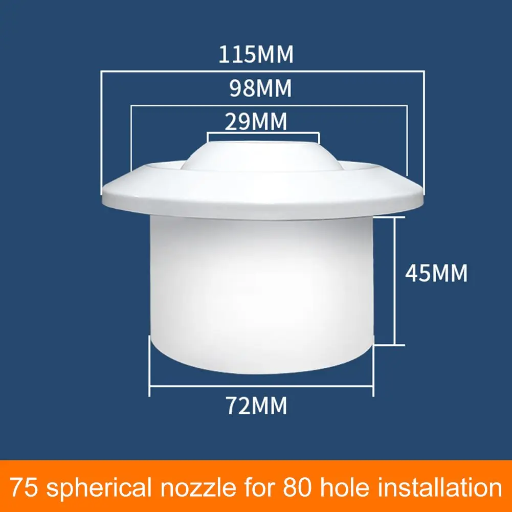 ABS aria condizionata rotonda prese d'aria di scarico 360 ° rotante sferico Jet Vents aria condizionata wc sferico Jet Vent Home Impro