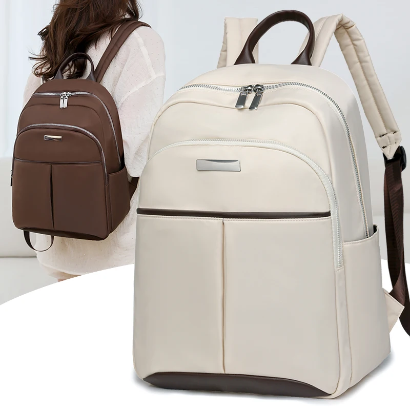 Fashion Women Casual Travel Backpack New Retro Style Nylon Shoulder Bags Female Large Capacity Brand Design Commuting  Rucksack