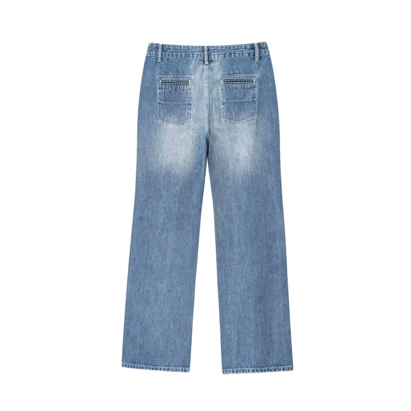 Pantaloni jeans da donna Streetwear Pantaloni larghi oversize da donna Pantaloni da strada con gamba alla moda Harajuku Estate Y2k Denim skinny
