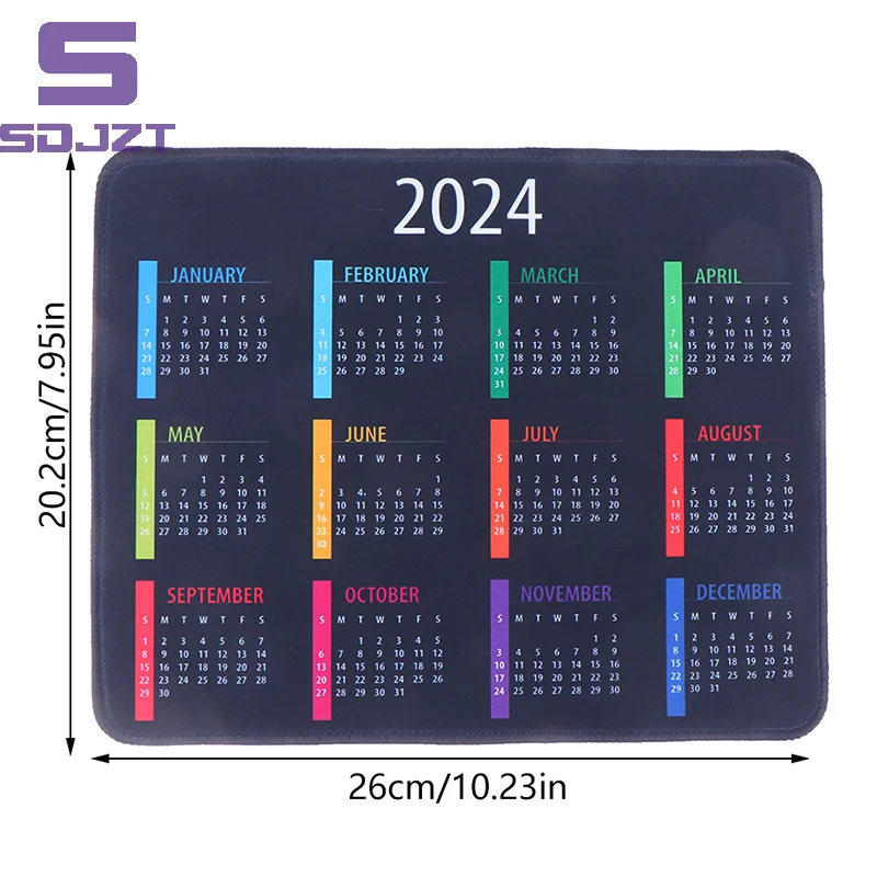 2024 Mouse Pad Calendar Computer Mouse Pad With Non-Slip Rubber Base Mouse Pads For Laptop MousePads