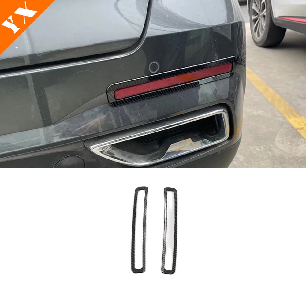 For Changan CS55 Plus 2 Gen Accessories 2022-2024 Carbon Car Rear Fog Light Lamp Cover Trim Anti Hit Scratch Frame Auto Exterior