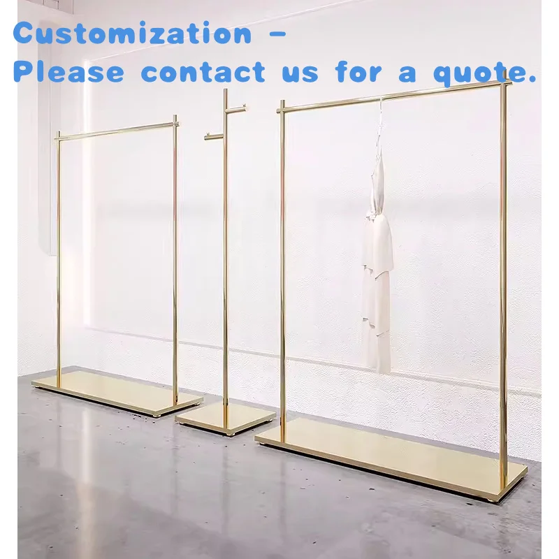 

custom.Clothing Store Minimalist Floor-standing Metal Clothes Hanger Display Racks