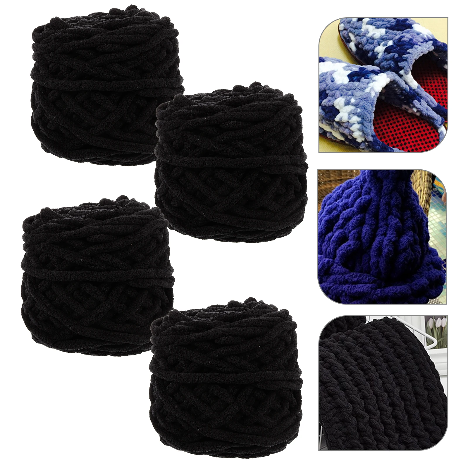 

4pcs Thick Chunky Crochet Crochet Supplies Thread Soft Acrylic Yarn For Crafts Diy Crocheting Yarn For Rug Making