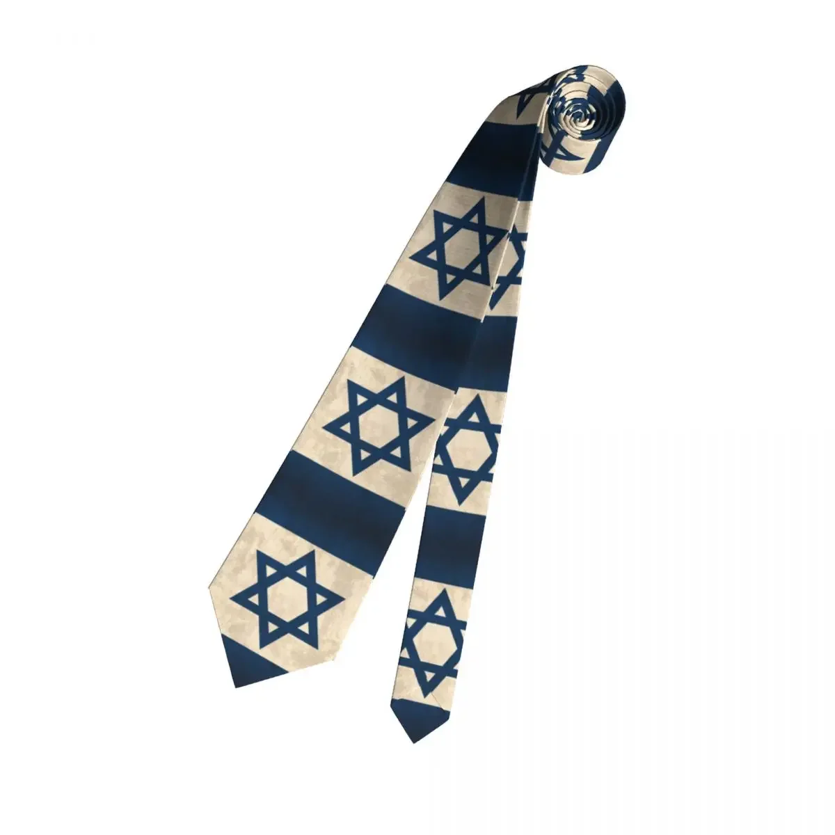 Formal Israel Flag Necktie Men Customized Silk Israeli Counrty Pride Blue Wedding Ties