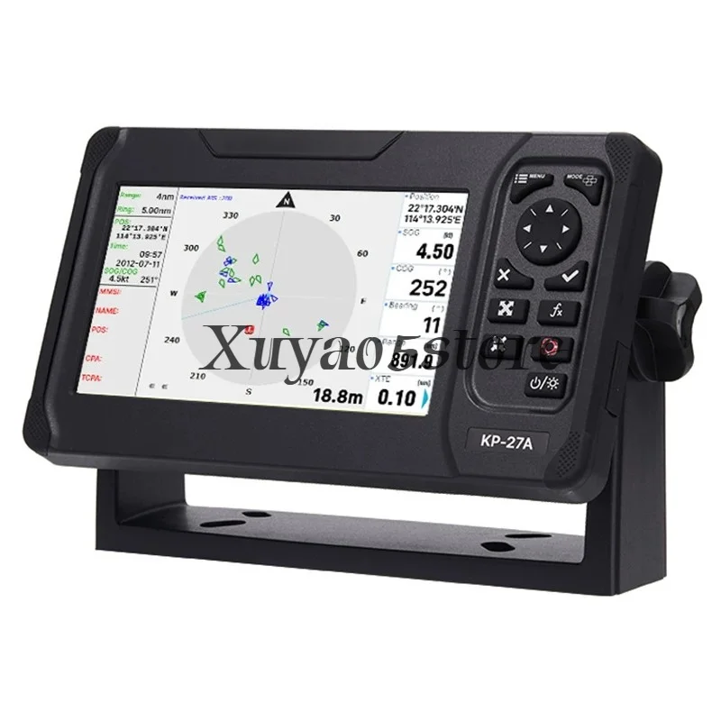 KP-27A 7-inch GALILEO GPS Chart Plotter with GPS Antenna and Built-in Class B+ AIS Transponder Combo Marine GPS Navigator