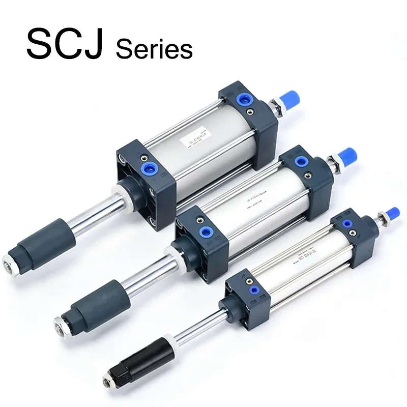 

SCJ Standard Cylinder SC32/40/50/63/80/125mm Bore Air Pneumatic Cylinder Tools Big Thrust Piston 25/50/75/100/200/500mm Stroke