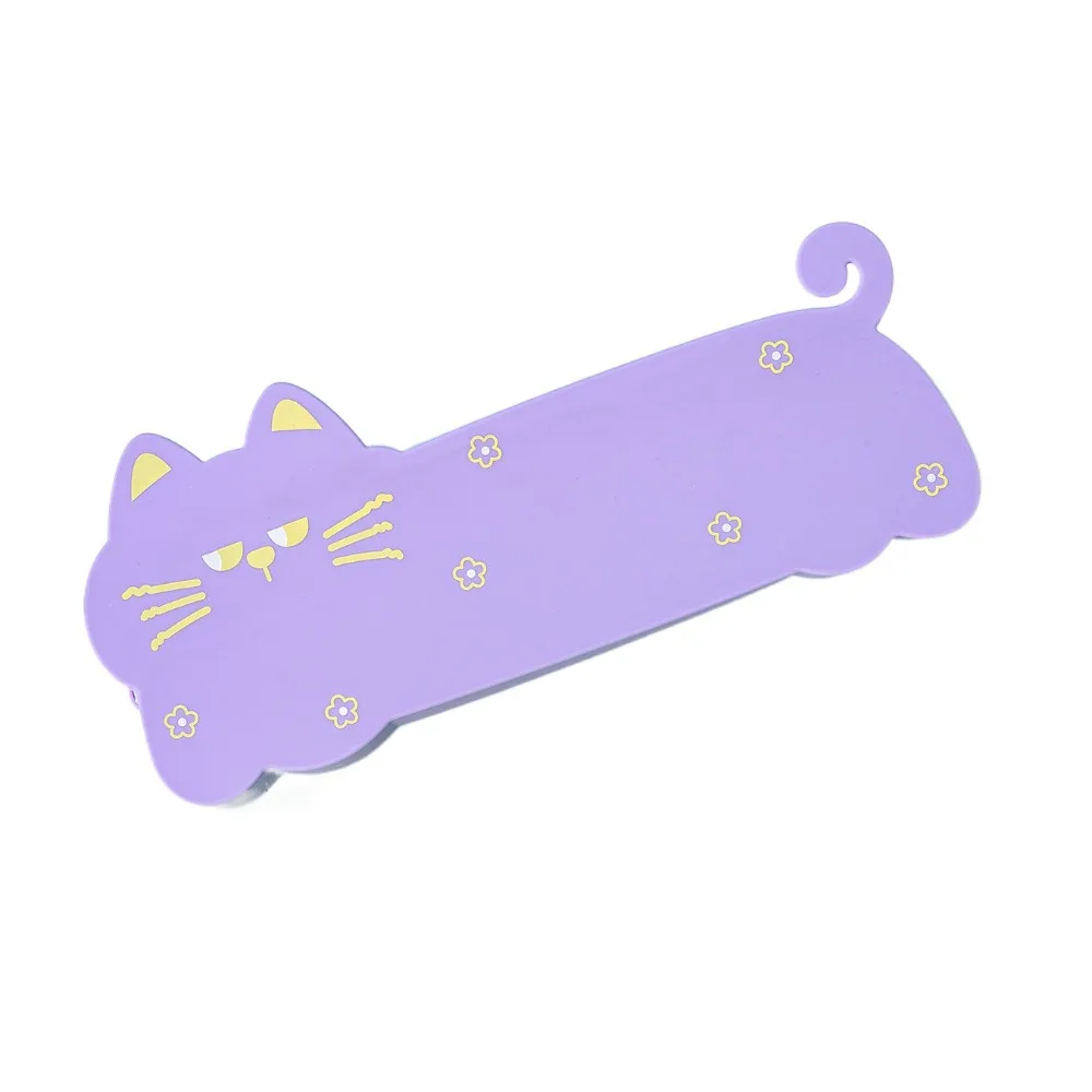 

Multifunctional Silicone Pencil Case Cat Shape Cartoon Stationery Box Waterproof Large Capacity Storage Bag School