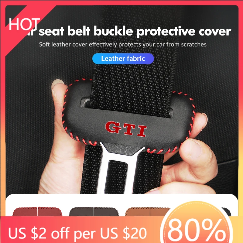 

Защитная накладка на пряжку ремня безопасности для VW Volkswagen Golf 3 4 MK3 MK4 2026, Jetta Golf 4 5 6, кожаная, горячая новинка