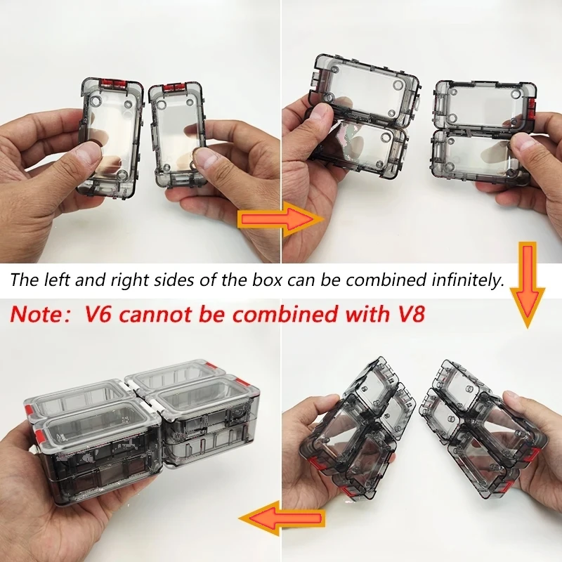 Modular Magnetic Fishing Tackle Box - Double-layer Lure and Accessories Organizer with DIY Assembly and Magnetic Closure