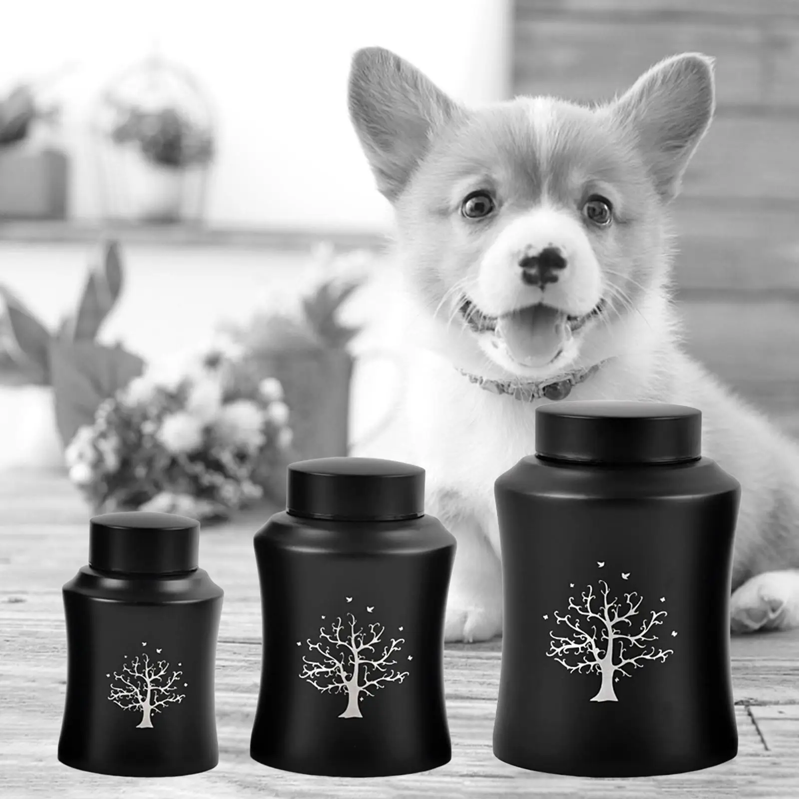 สัตว์เลี้ยง Urn Cremation Memorial Urns สแตนเลส Funeral Cremation Urn Jar