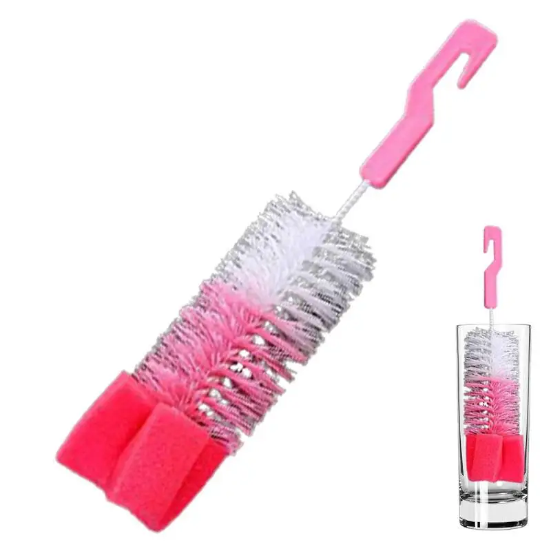 Baby Bottle Brush Long Handle Bottle Washer Dish Cleaner Brushes Flexible Water Bottle Brush For Cleaning Sponge Brush For Cups