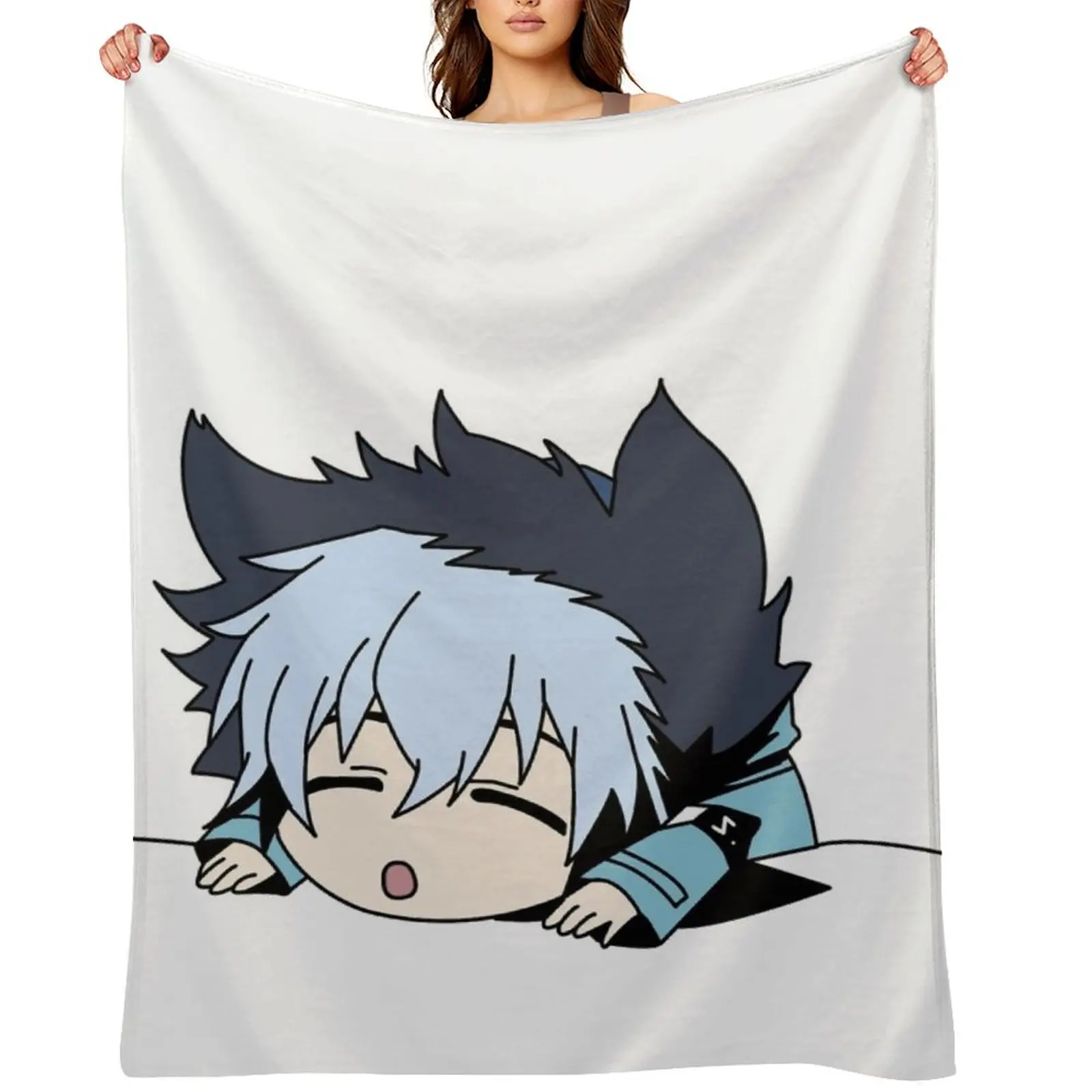 

Servamp - Kuro, Sloth, Sleepy Ash Throw Blanket Plaid on the sofa anime bed plaid Flannel Blankets