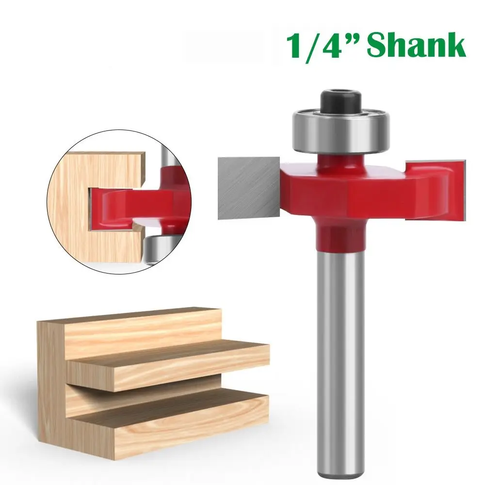 T Type Router Bits New 1/4 Shank Carbide Trimming Machine Slotting Cutter Woodworking