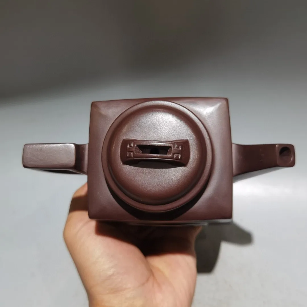 

Purple Clay Pot Painted hollow-out Sika deer pattern Four sided teapot kettle Kettle Teapot Flagon