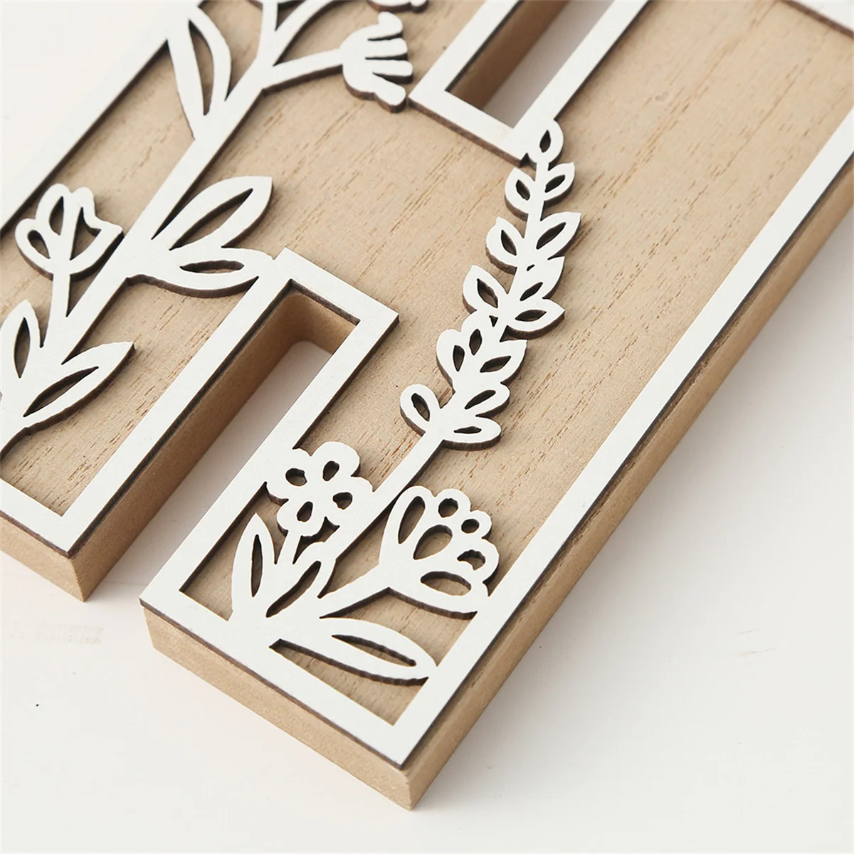 1Pcs Raw Wood White Engrave 26 - Art And Craft For Xmas recension och pris