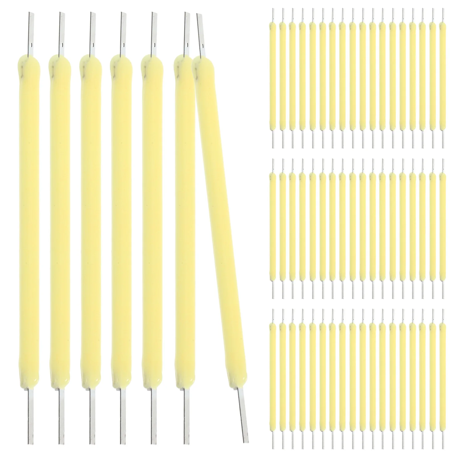 

100 Pcs LED Lamp Parts 3V 38mm 120mA Yellow Light Bulb Accessories Hard Mini Bead for Lighting