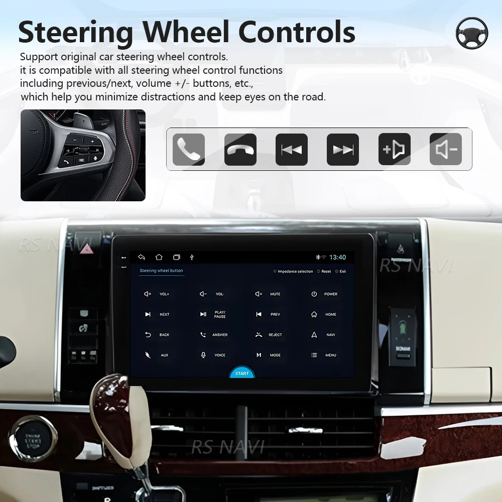 Qualcomm Android 16 For Toyota Estima Previa 2006 - 2012 Carplay Auto Qualcomm 2K QLED Screen Car Radio Player GPS 2K Stereo DVR