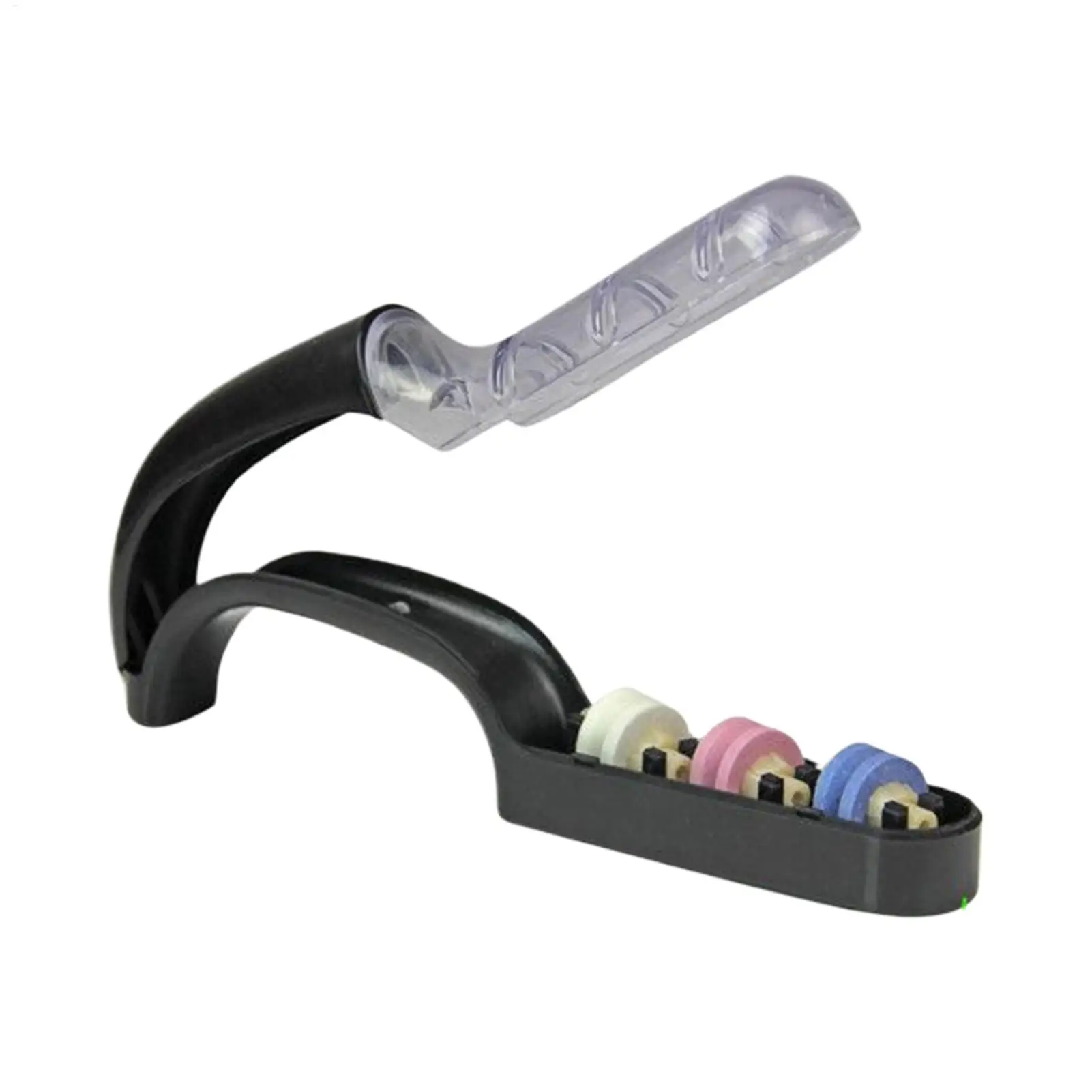 Handheld Cutter Sharpener 3 Stage Cutting Head File Cutter Sharpening System for Kitchen Saw Rolling Scissor Razor Senior Adult
