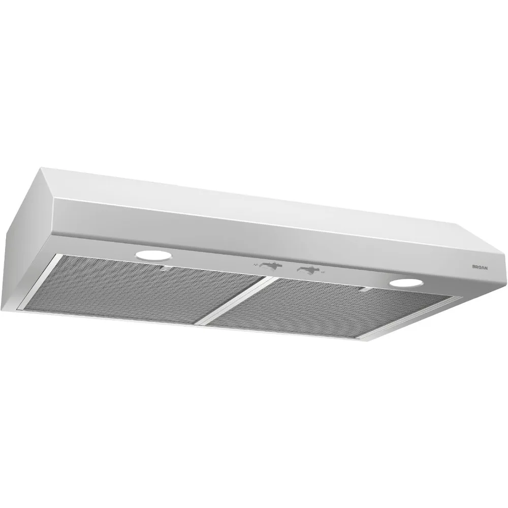 

30-inch Under-Cabinet 4-Way Convertible Range Hood with 2-Speed Exhaust Fan and Light, 300 Max Blower CFM, White