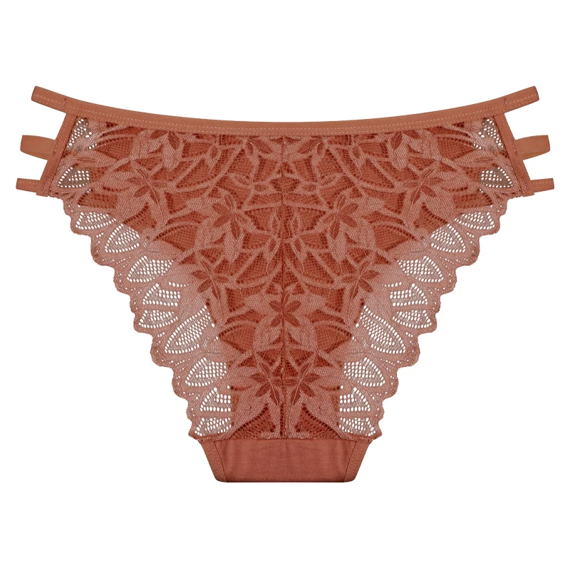 FINETOO 3Pcs Women's Three Belts Underwear Sexy Lace Hollow Out Panties Female Low-Waist Breathable 