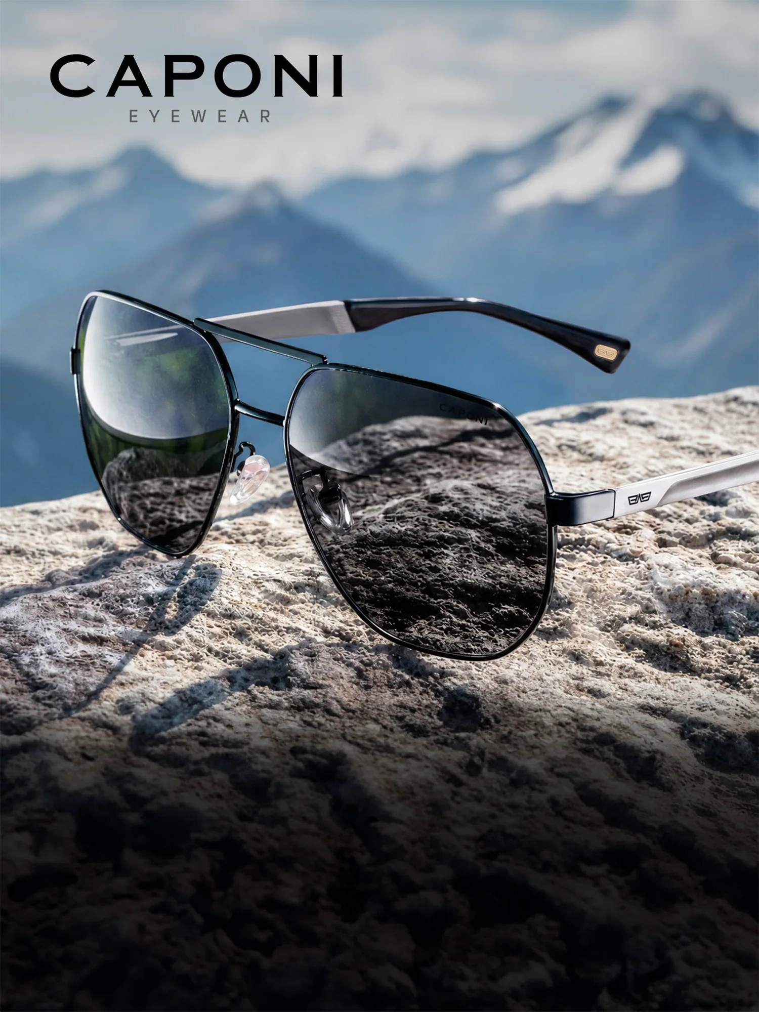 CAPONI Marke Sonnenbrille für Männer polarisierte photo chrome Outdoor-Fahren Sonnenschutz uv400 schützen blend freie Herren brillen bs21027 – Detail 2