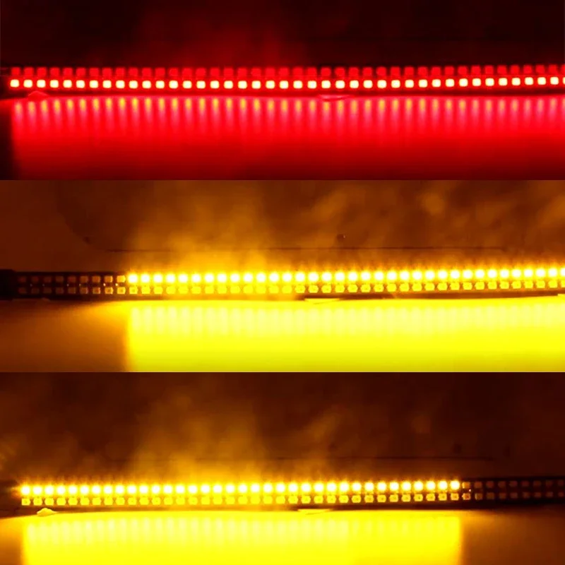 Universal Motorcycle Stripe Light, Tail Brake, Stop Turn Warning Signal, Iluminação De Sinal, Super Bright Lamp 12V