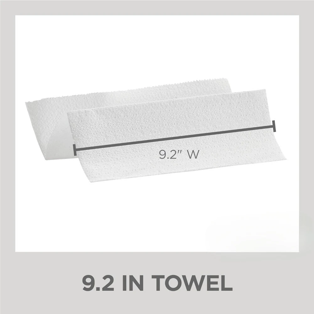 منشفة ورقية بيضاء متعددة الطي مكونة من طبقتين، 21000، 125 مناشف ورقية في كل عبوة، 16 عبوة في كل علبة، ماصة وقوة ممتازة