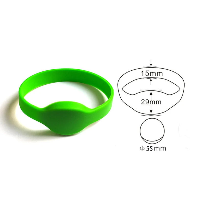 125khz RFID EM4100 TK4100 Wristband Bracelet ID Card Silicone RFID Band Read Only Access Control Card