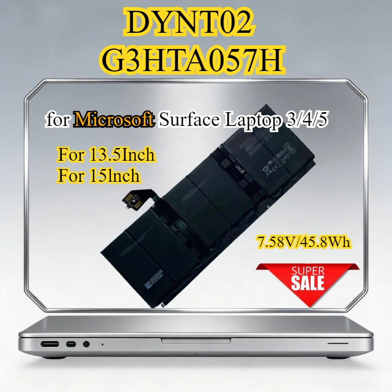 

Аккумулятор для ноутбука DYNT02 G3HTA057H для Microsoft Surface Laptop 3/4/5 1978 1979 1950 1951 1952 1953 1958 1959 1867 1868 1872 1873