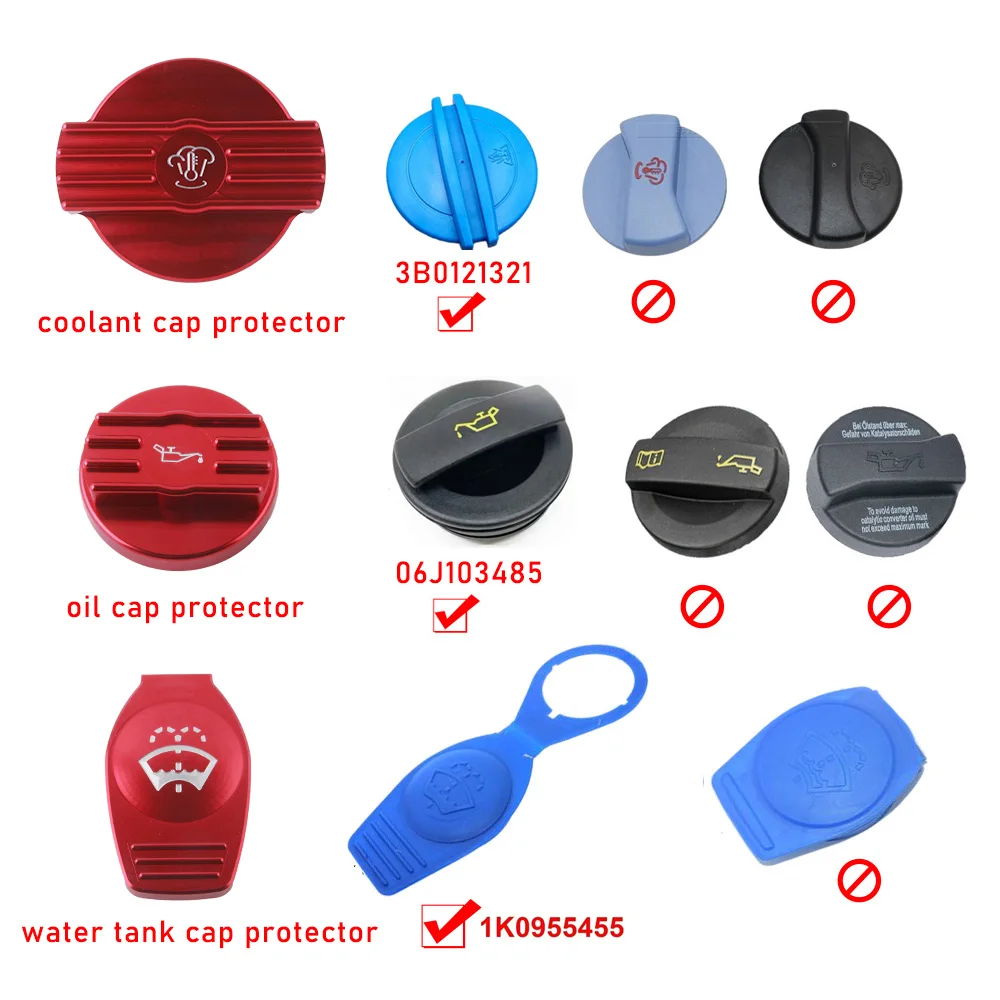 Tank Cap / Bottle Cap / Oil Cap for VW CC Golf GTI Audi Seat Skoda 2.0T Scirocco EA888 EA113 Engine Aluminium Protect Cap Cover