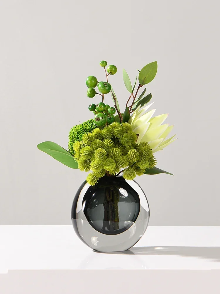 The product can be customized.Model room floral ornaments, modern living room table flower arrangement, fake flower hotel