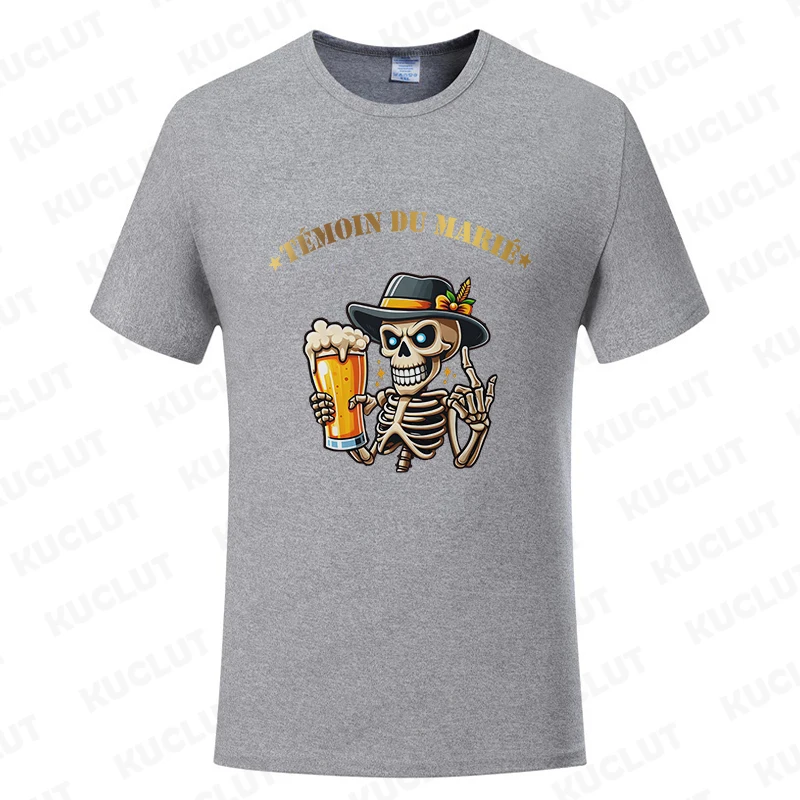 الفرنسية الرجال Evg المستقبل العريس تي شيرت رجالي صديقها واحد وداع البكالوريوس حفلة التي شيرت فريق متزوج العريس قصيرة الأكمام تيز #5