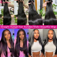 18 20 22 24 Inch Straight Bundles Human Hair 12A Raw Human Hair Bundles Brazilian Hair Bundles Natural Black Human Hair Bundle 5