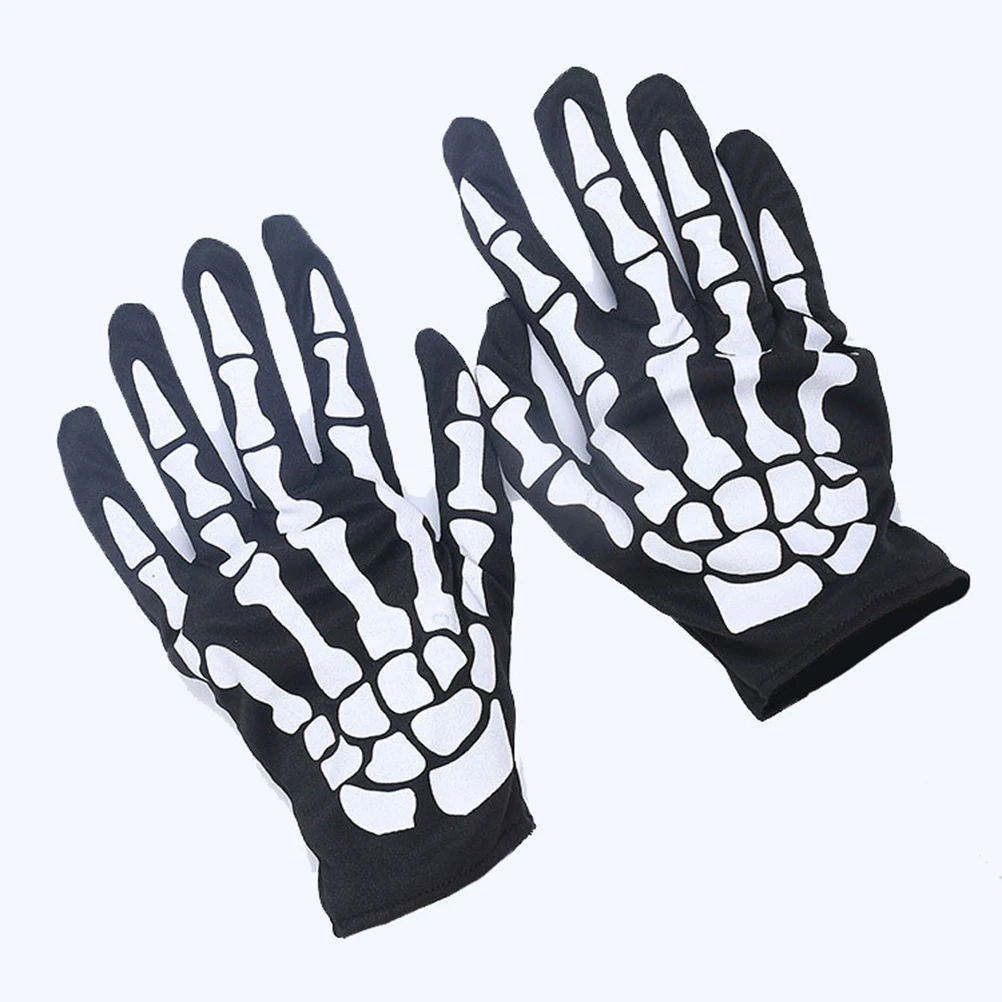 

Gloves for Halloween 1 Pair Scary Claw Skull Finger Adult Costume Prop Dry Riding Shooting Motorcycle Bike Outdoor