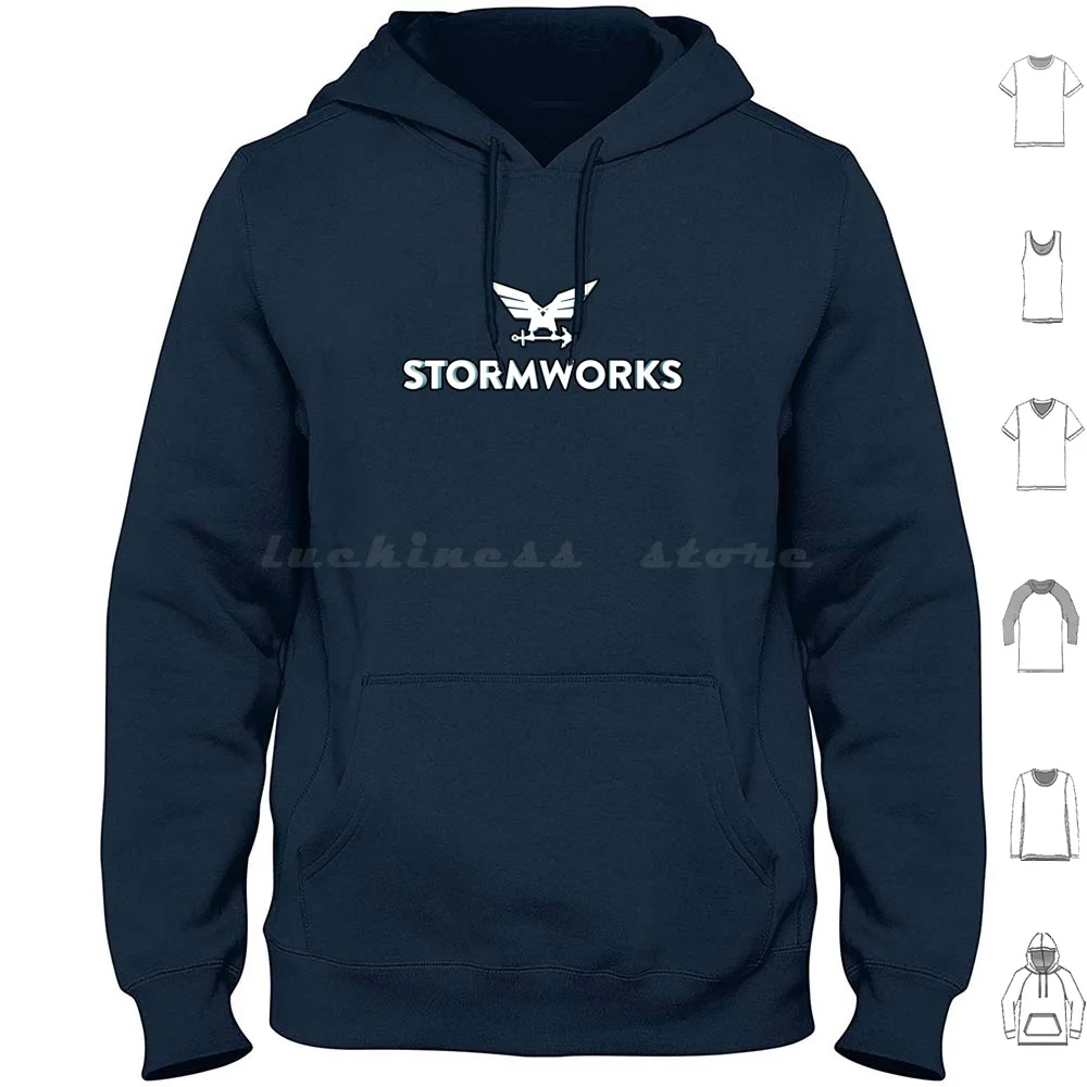 هوديي بشعار Stormworks من القطن بأكمام طويلة