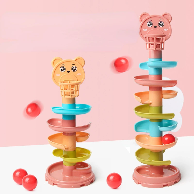 Baby Toys Track Sliding Ball Rolling Ball Mental Sliding Ball Tower Early Education Assembling Toy Education Toys Toddler Toys